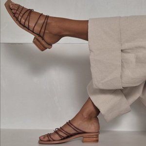 ST. AGNI Ines Sandal in Earth size EU 39 / US 8